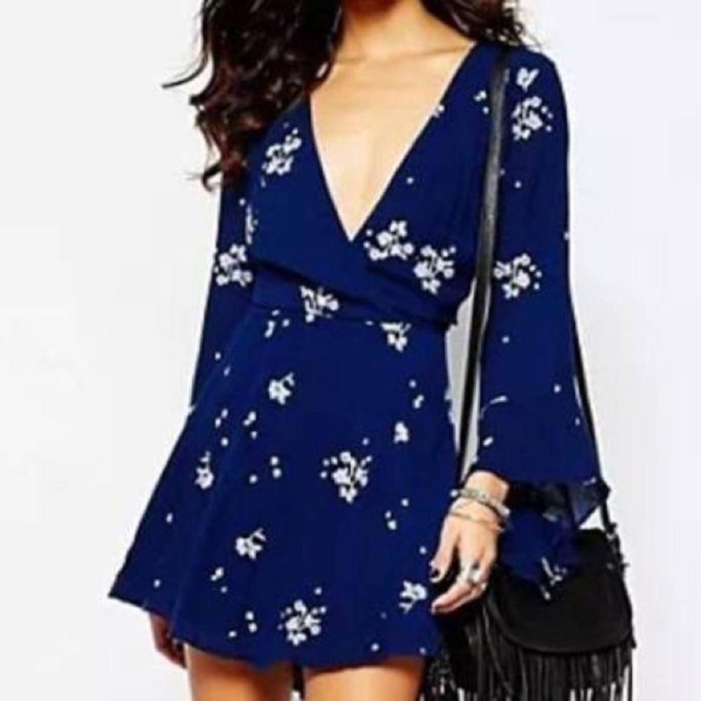 Free People Jasmine Embroidered Mini Dress